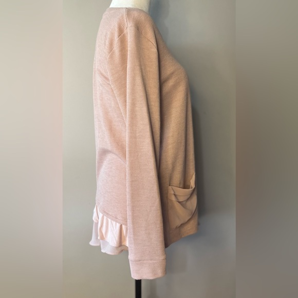 NWOT LOGO Lori Goldstein Waffle/Lace Top W/ Pockets!! - Picture 5 of 10